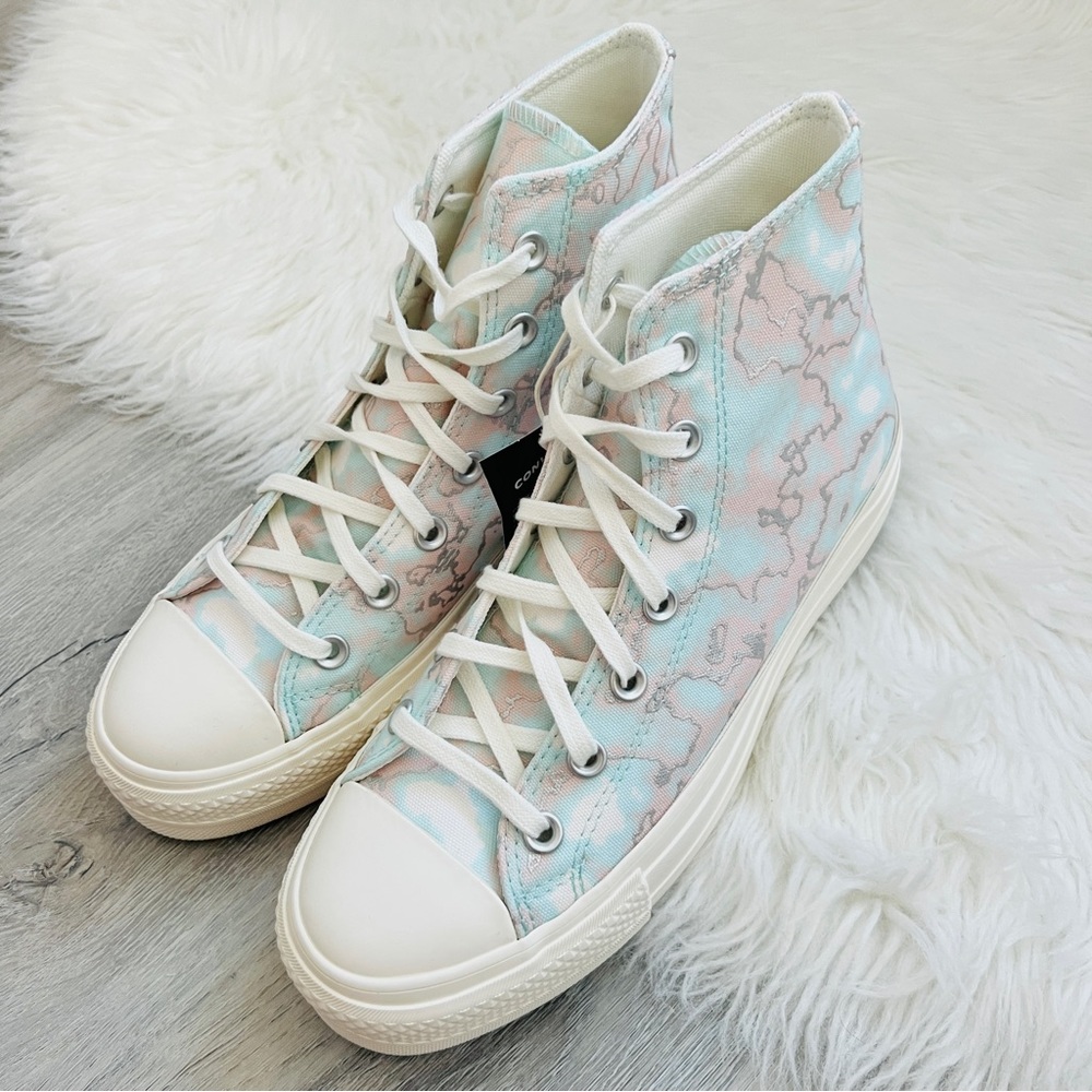 NWT Converse Chuck Taylor All Star Lift Platform Marble Women’s Shoes - Picture 2 of 8